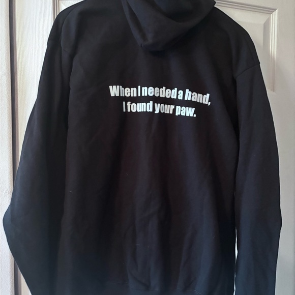 Custom Ink Hanes Black Zip-Up Hoodie Dog Lover - Picture 5 of 6